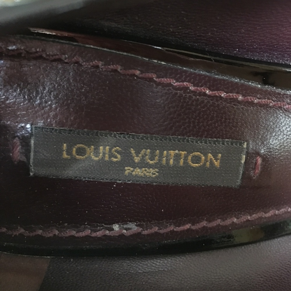 Louis Vuitton Patent Platform Pumps in Burgundy - Picture 5 of 5